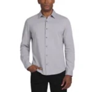 DKNY Men's Knit Button-Up Shirt